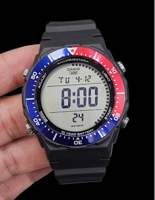 CASIO Mens Wristwatch Silicone Black Chrono Timer Alarm Digita  CB WATCHES