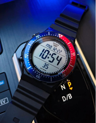 CASIO Mens Wristwatch Silicone Black Chrono Timer Alarm Digita  CB WATCHES