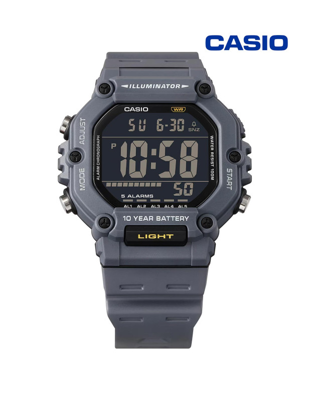 Casio Digital Display Dual Time With 5 Alarms Men's Watch