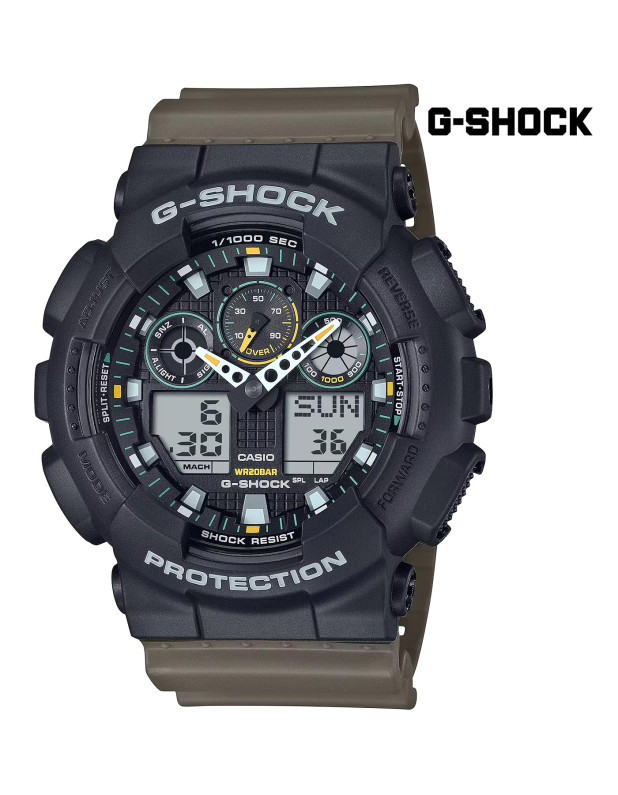 G-Shock GA-100TU-1A3DR Two Tone Utility Color 