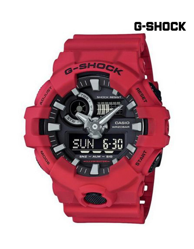 Casio G-Shock Red Analog Digital Resin Strap Watch For Men