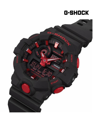 Casio G-Shock Analog Digital Resin Black/Red Watch
