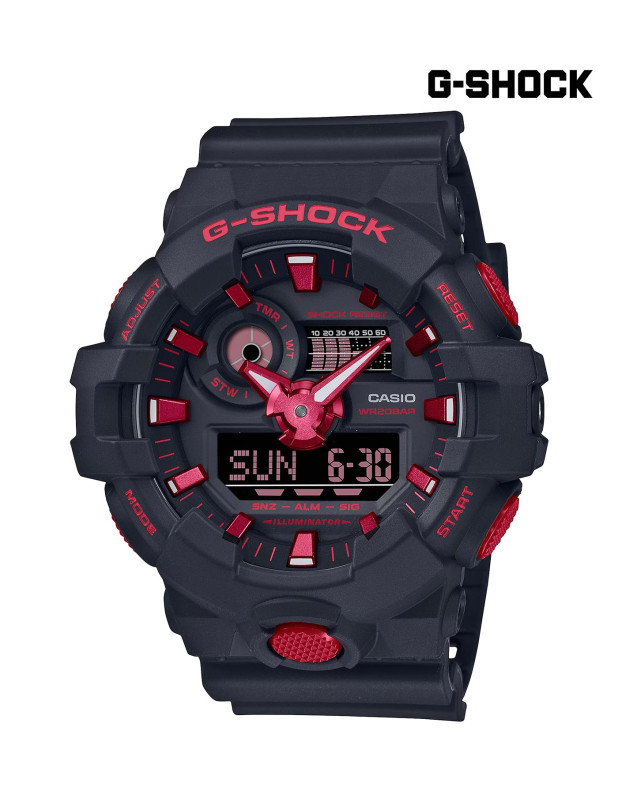 Casio G-Shock Analog Digital Resin Black/Red Watch