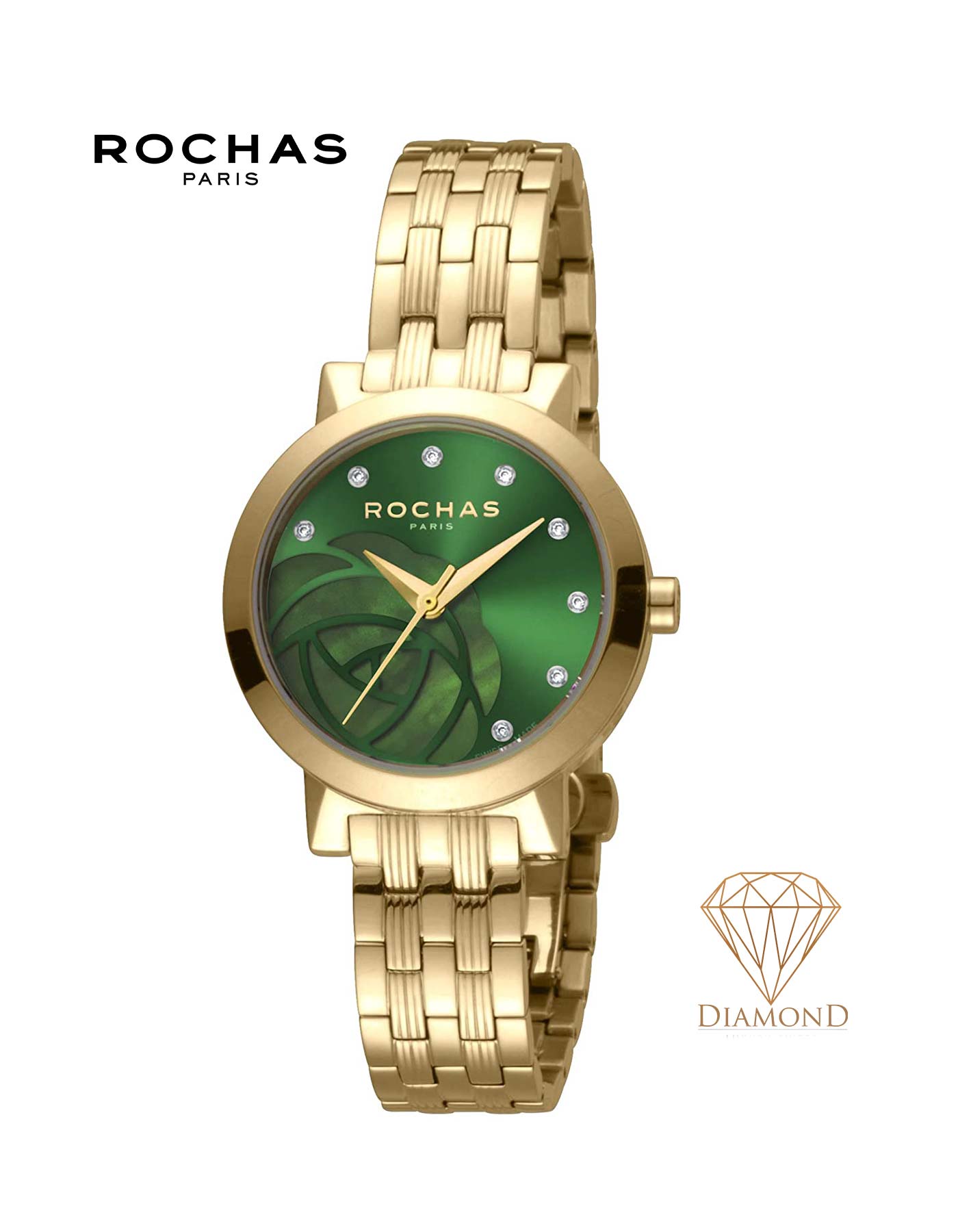 Rochas Paris Diamond Accent Women\'s Watch - Gold Tone Reference 2L008 ROCHAS Ladies Diamond Watch | A La Mode | Watches, Perfumes  main image 3