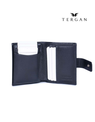 TERGAN Leather Black Wallet