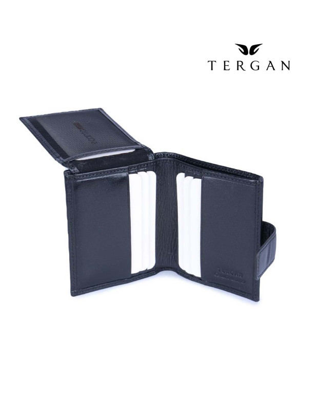 TERGAN Leather Black Wallet