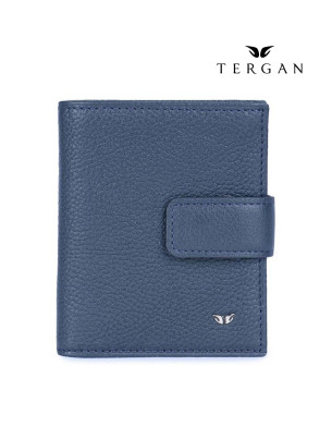 TERGAN Leather Navy Blue Wallet