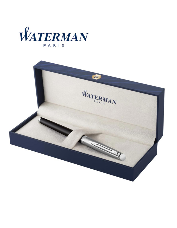Waterman Rollerball Pen Hemisphere Essential Metallic Black CT