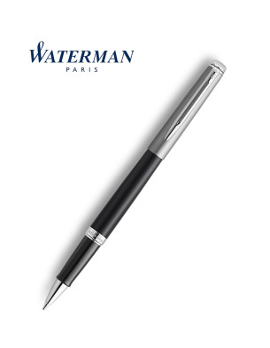 Waterman Rollerball Pen Hemisphere Essential Metallic Black CT