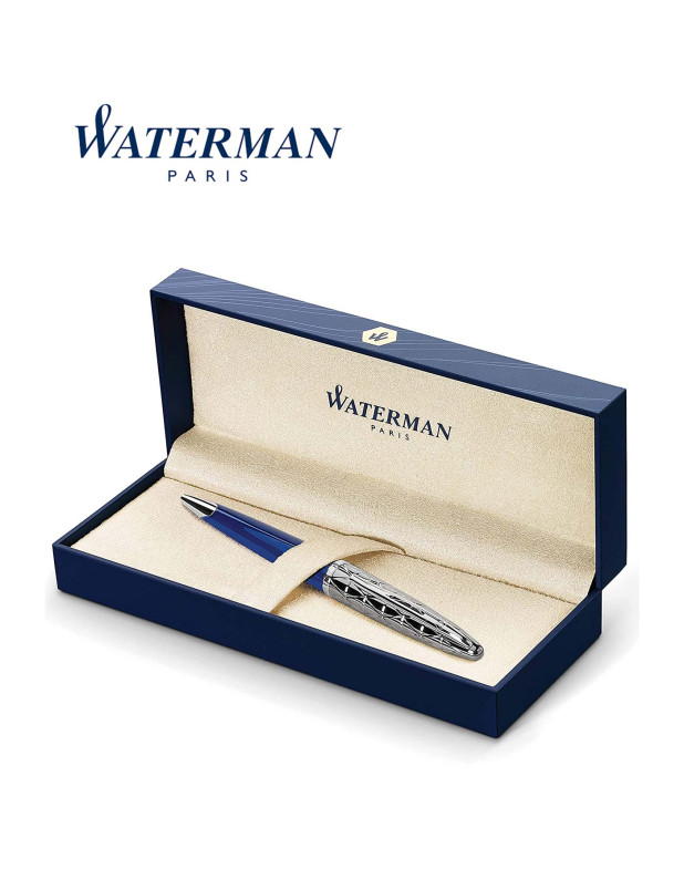 WATERMAN Carène Contemporary Blue Obsession Gunmetal CT Ballpoint Pen