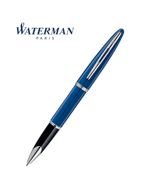 WATERMAN CARÈNE BLUE WITH CHROME TRIM ROLLERBALL PEN