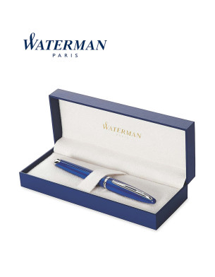 WATERMAN CARÈNE BLUE WITH CHROME TRIM ROLLERBALL PEN