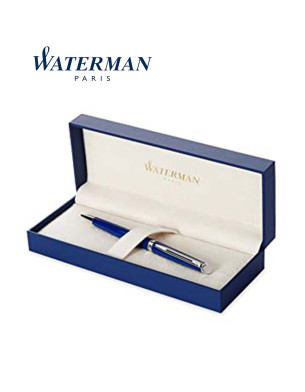 WATERMAN HEMISPHERE Blue Lacquer Chrome Trim Ballpoint Pen