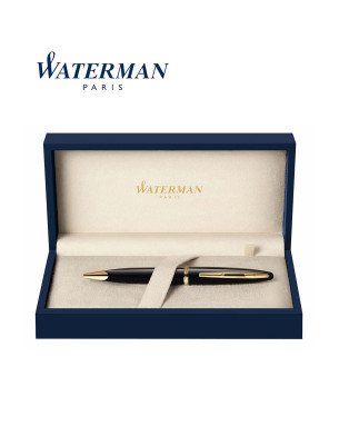 WATERMAN CARENE BLACK SEA GOLD TRIM BALLPOINT PEN