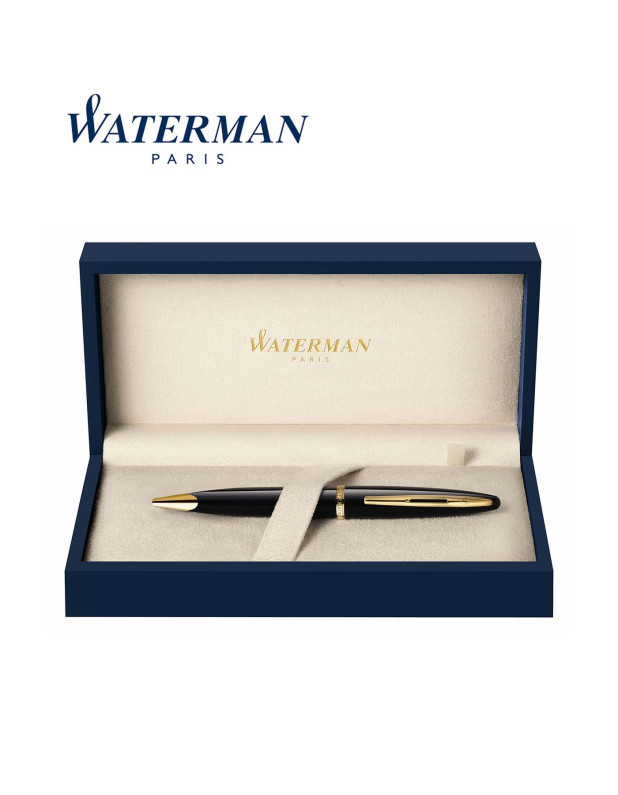 WATERMAN CARENE BLACK SEA GOLD TRIM BALLPOINT PEN