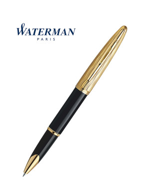 Waterman Carene Essential Black Wave Gold Trim Rollerball