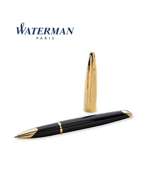 Waterman Carene Essential Black Wave Gold Trim Rollerball