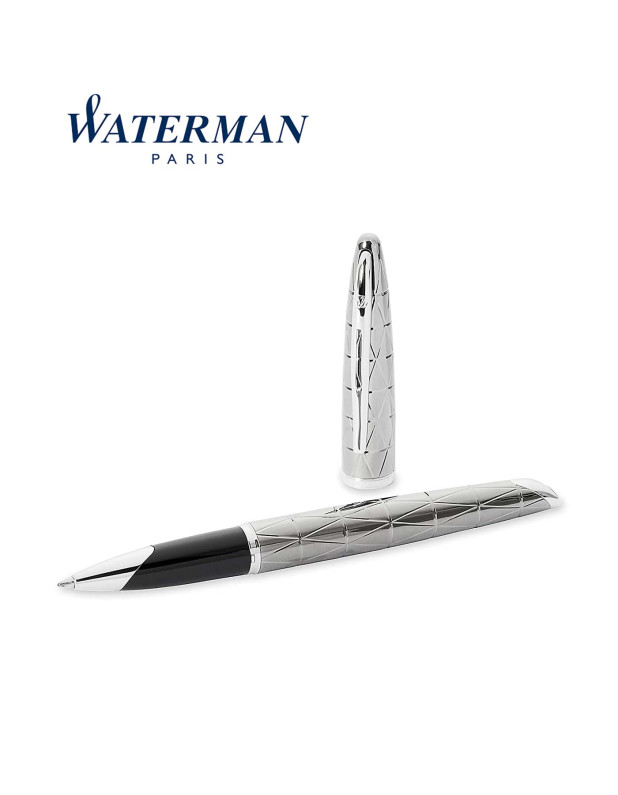 WATERMAN Carene Rollerball Pen, Contemporary Gunmetal with Silver Trim