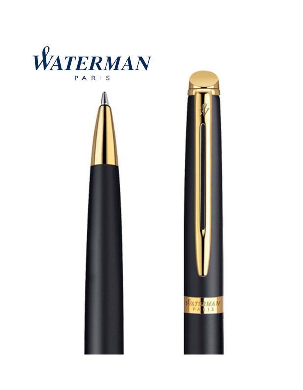 WATERMAN HEMISPHERE Matte Black Gold Trim Ballpoint Pen
