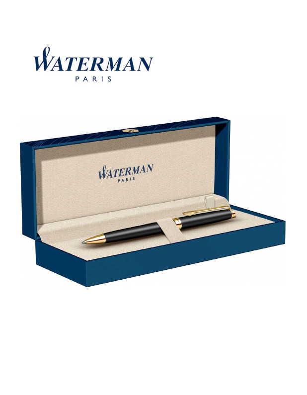 WATERMAN HEMISPHERE Matte Black Gold Trim Ballpoint Pen