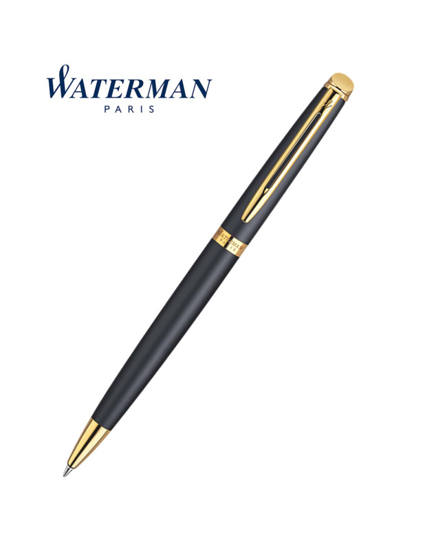 WATERMAN HEMISPHERE Matte Black Gold Trim Ballpoint Pen