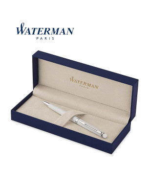 WATERMAN HEMISPERE White Lacquer Chrome Trim Ballpoint Pen