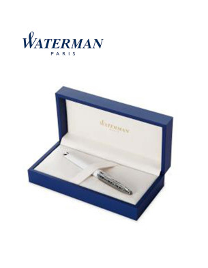 WATERMAN Carene Contemporary White and Gunmetal Rollerball Pen 