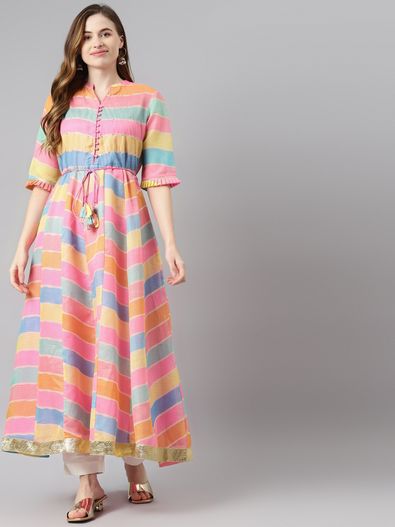 Anarkali Kurtis: Long Designer Anarkali Style Kurti Dress Online