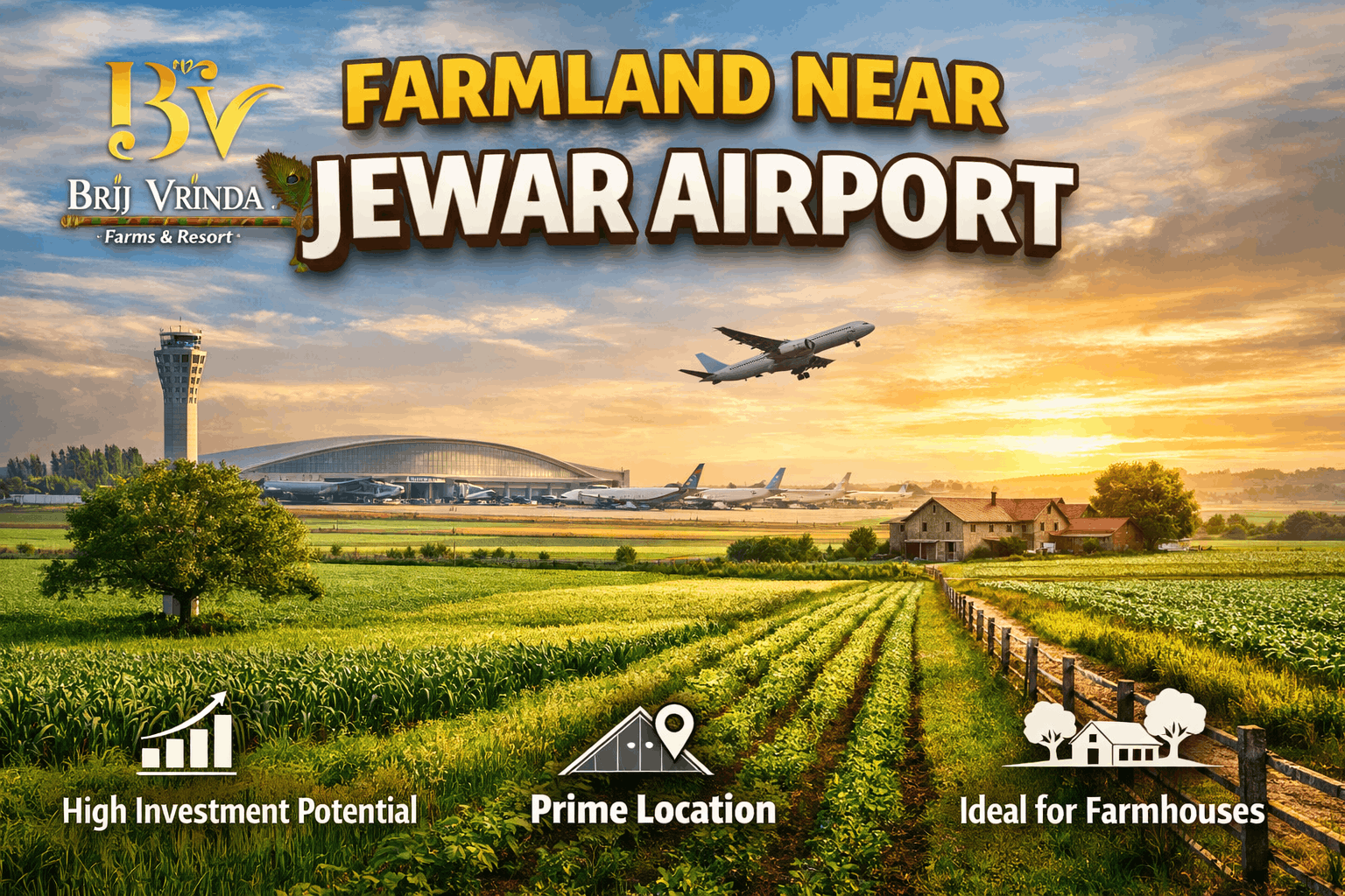 Farmland Near Jewar Airport | High Growth Land Investment - Newsglo