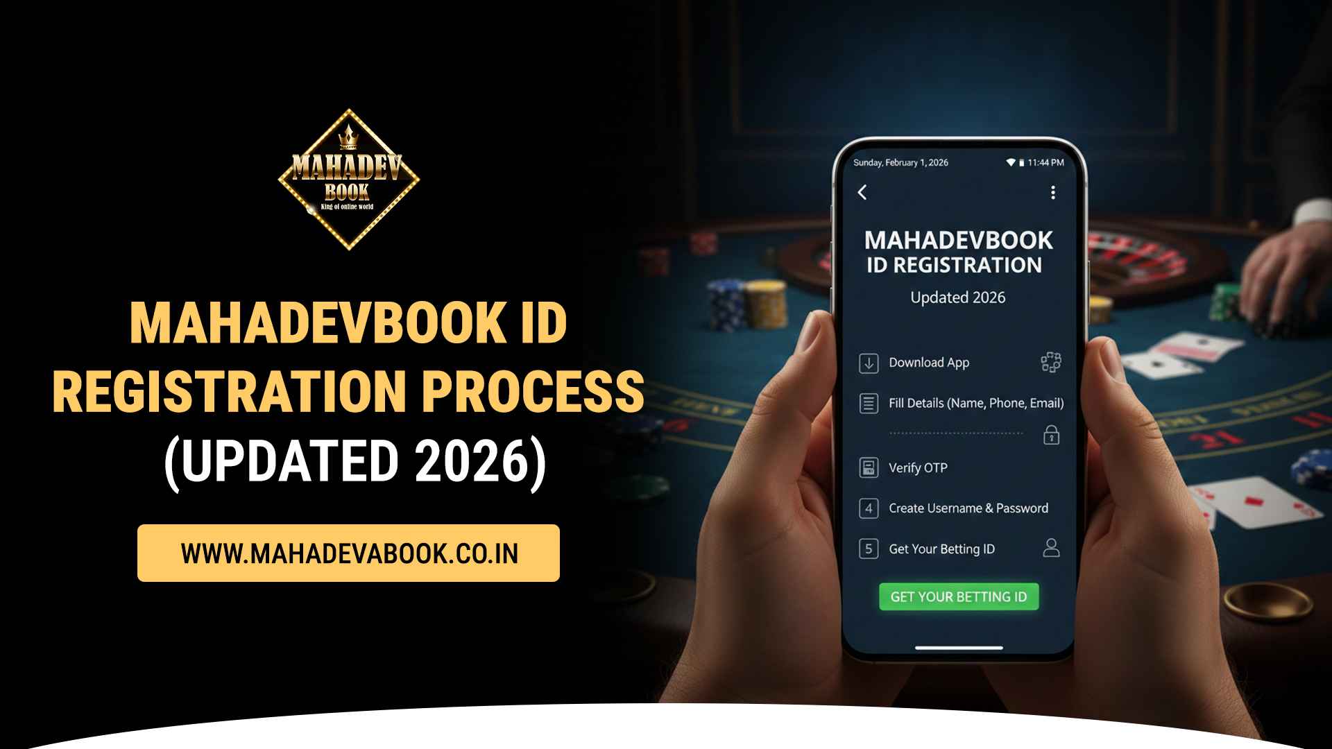 Mahadevbook ID Registration Process - mahadevabook.co.in