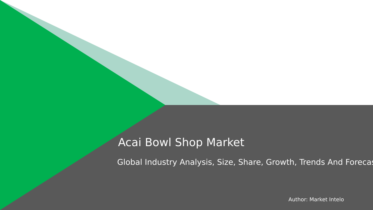Acai Bowl Shop Market Research Report 2033