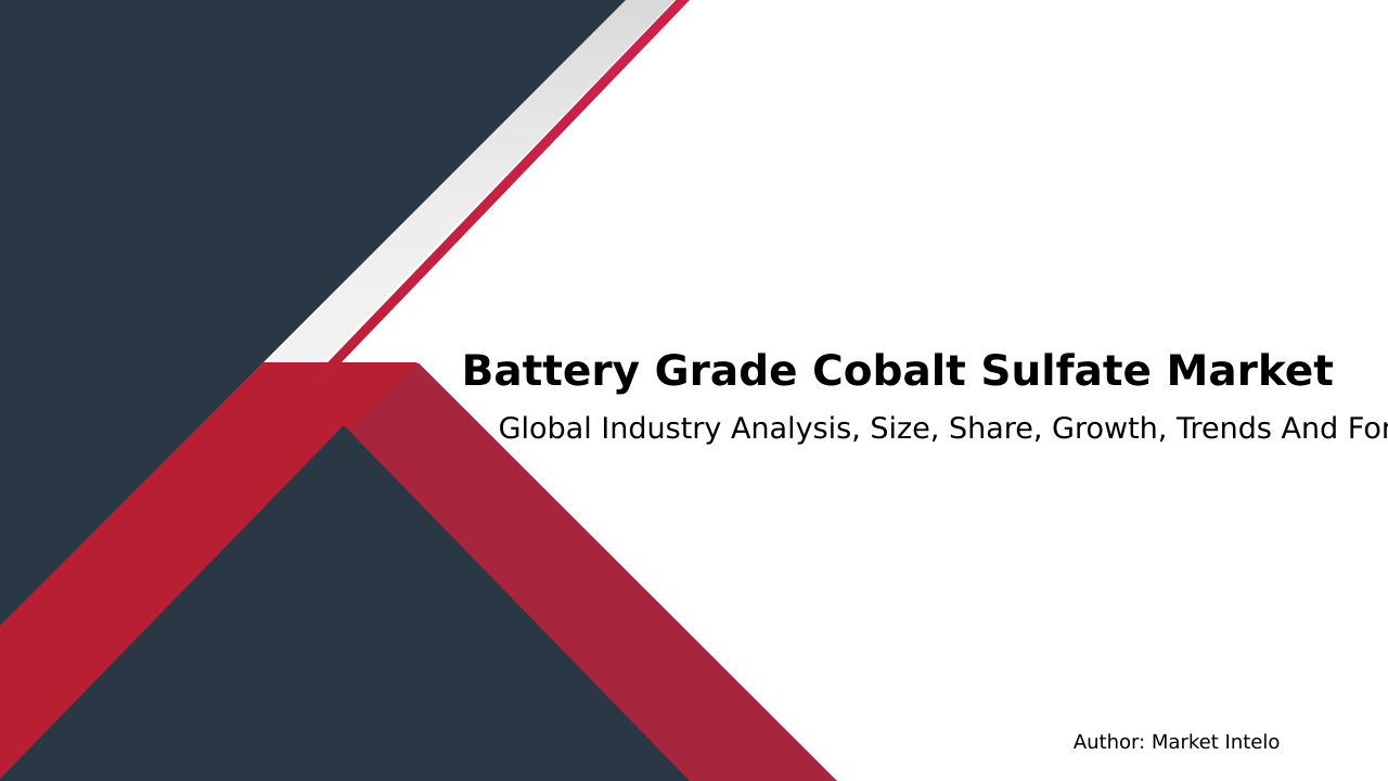 Battery Grade Cobalt Sulfate Market Research Report 2033