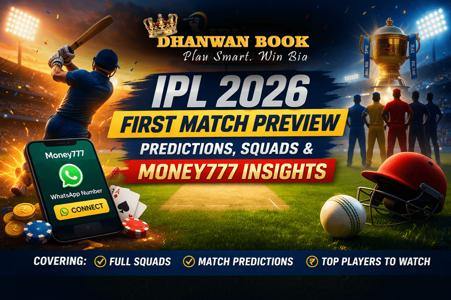 Money777- IPL 2026 First Match Preview: Predictions & Squads