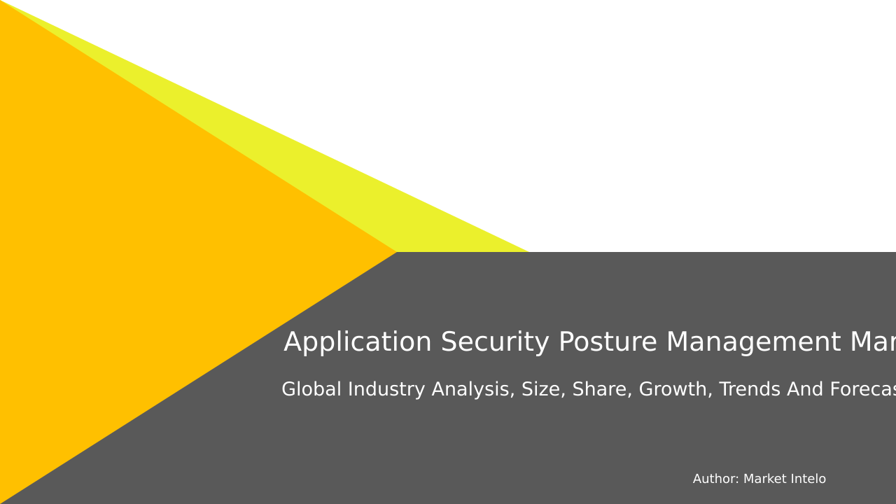 Application Security Posture Management Market Research Report 2033