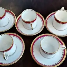 Set de 5 cescute de portelan minton