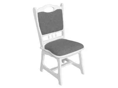 Scaun dining FLANDER, lemn masiv fag, finisaj alb, 50x48x95 cm