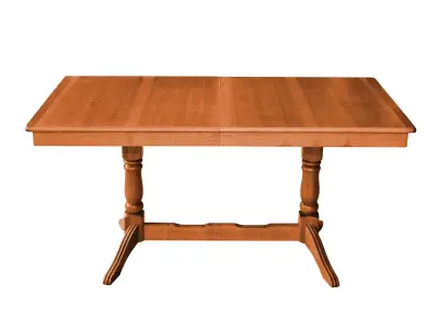 Masă extensibilă EUROPA dreptunghiulară, lemn masiv și MDF, finisaj cireș, 160-240x92 cm