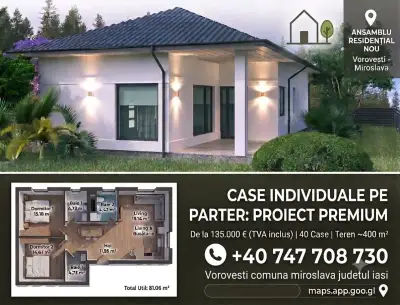 Casă individuală pe parter – Vorovești, Miroslava