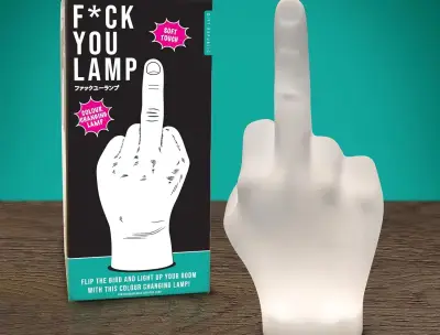 Lampă Decorativă Gift Republic F* You din Silicon cu Touch – Veioză LED Originală, Cadou Amuzant, De