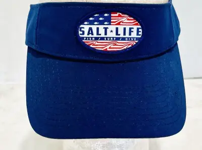 Vizieră Salt Life Bleumarin Originală pentru Pescuit și Plajă – Reglabilă Unisex, Fishing Beach Surf