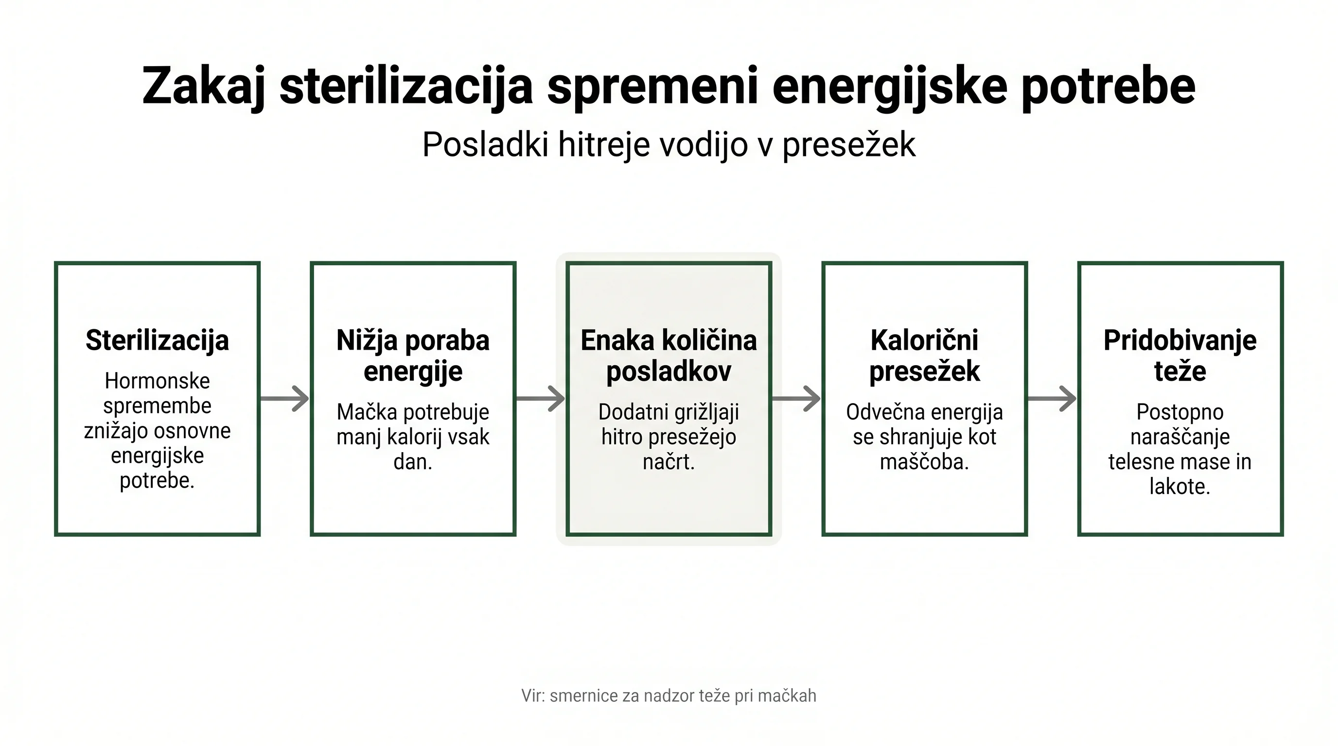 Zakaj sterilizacija spremeni energijske potrebe