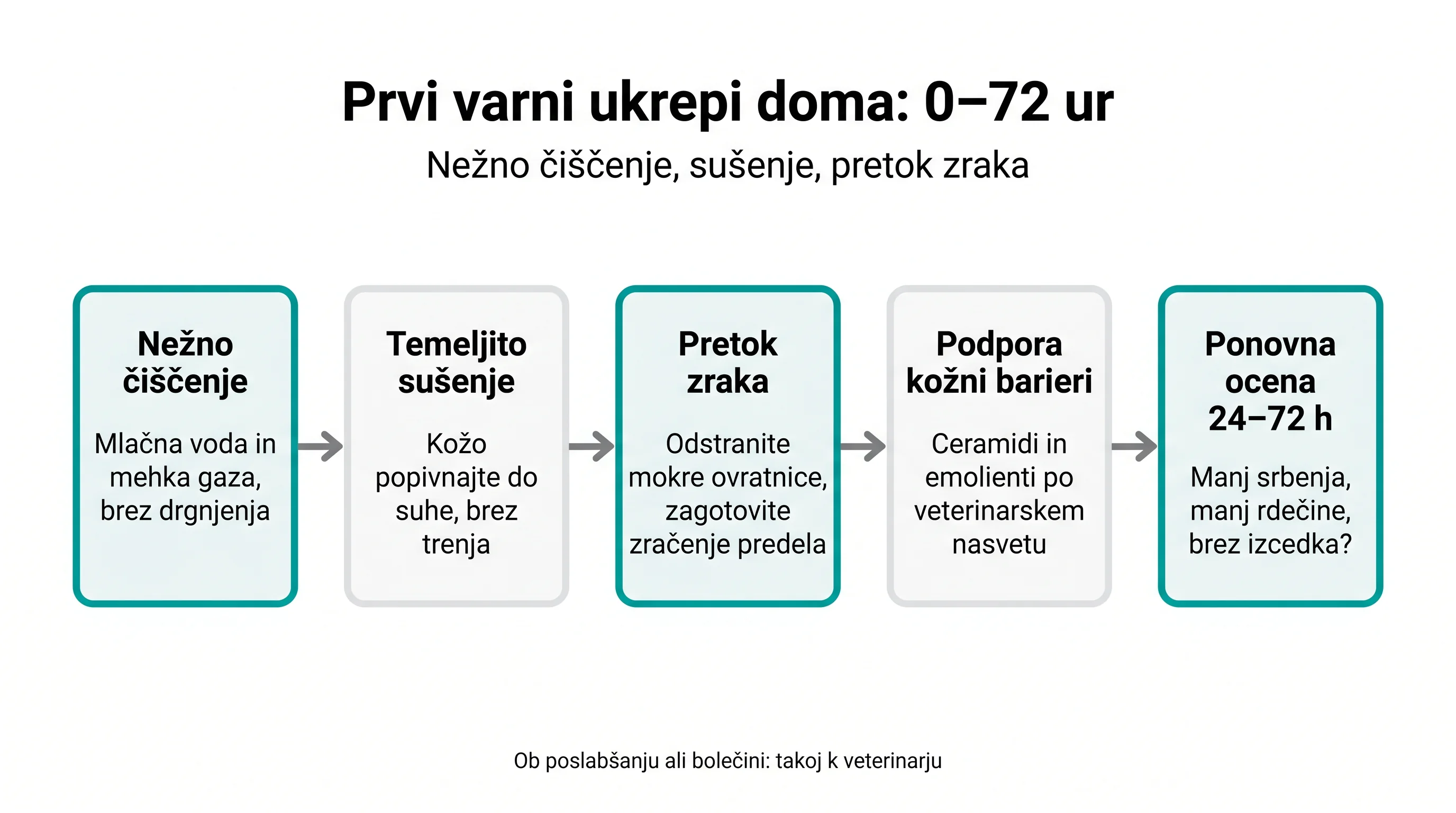 Prvi varni ukrepi doma: 0–72 ur