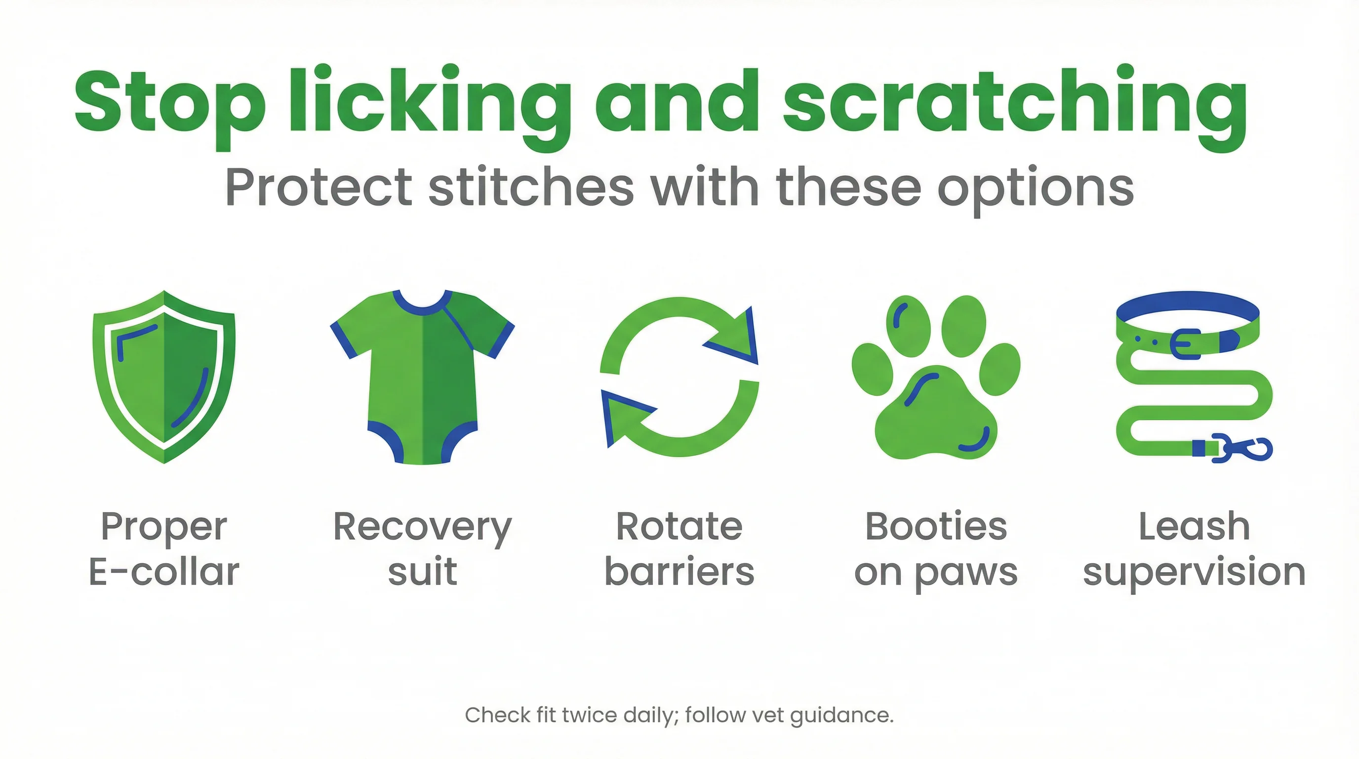 Stop licking and scratching