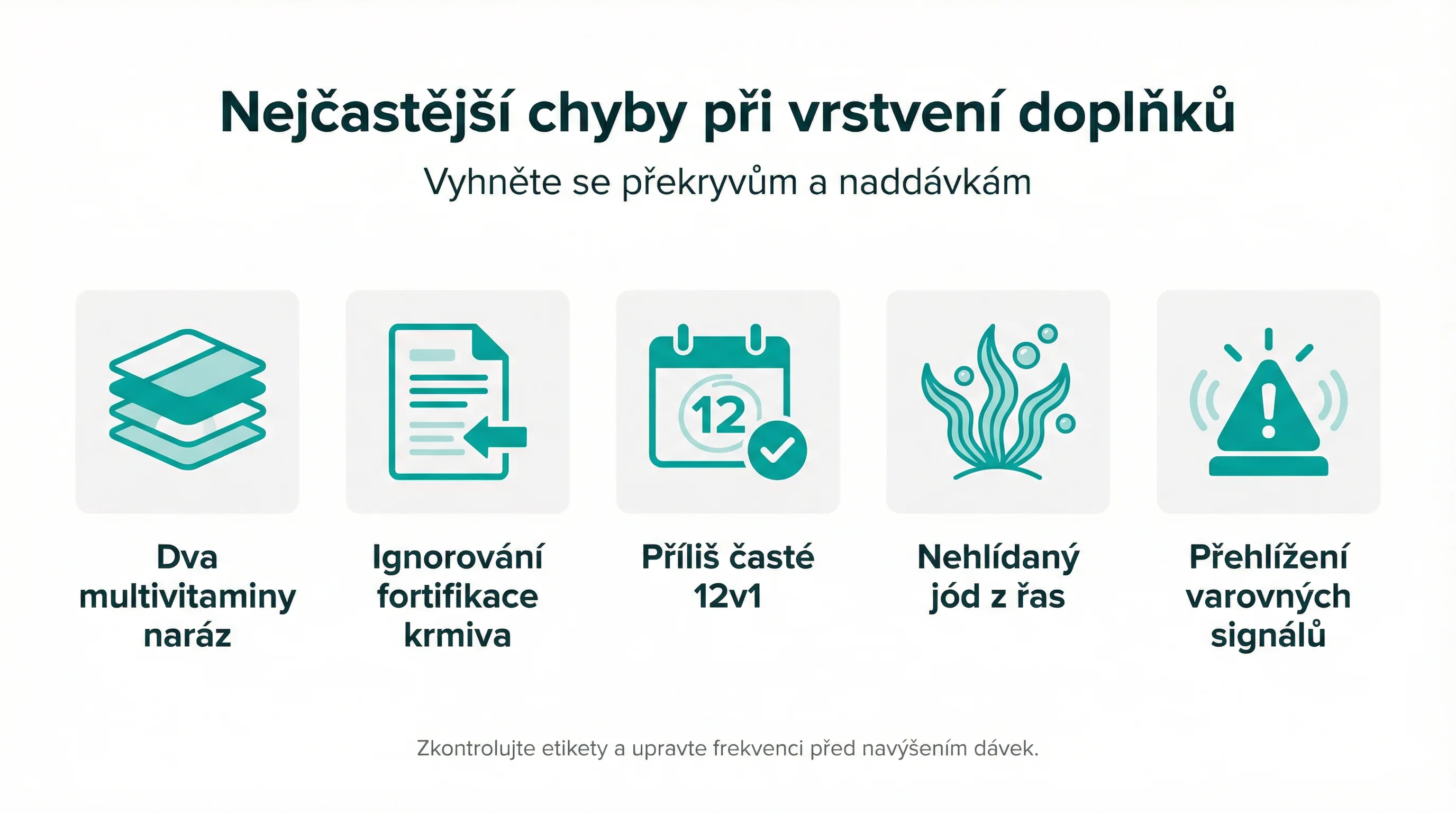 Nejčastější chyby při vrstvení doplňků