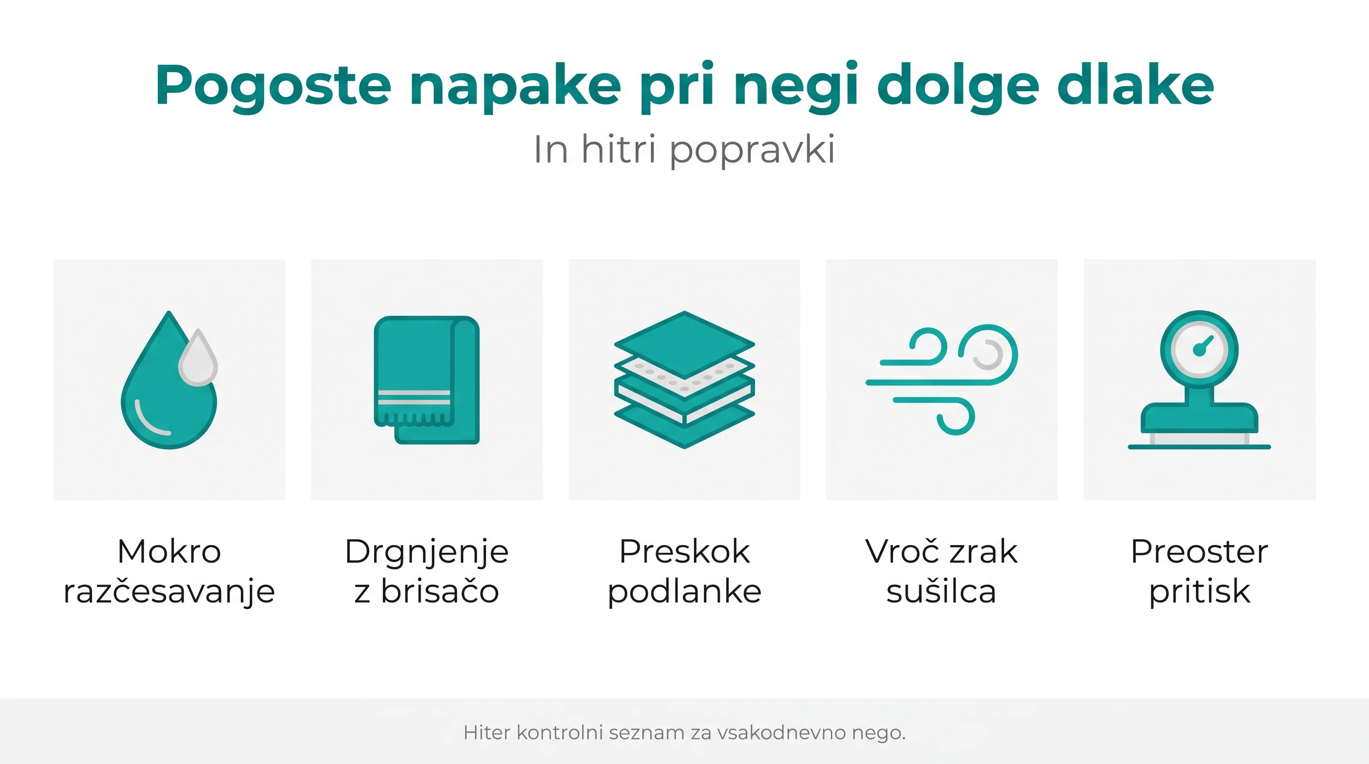 Pogoste napake pri negi dolge dlake