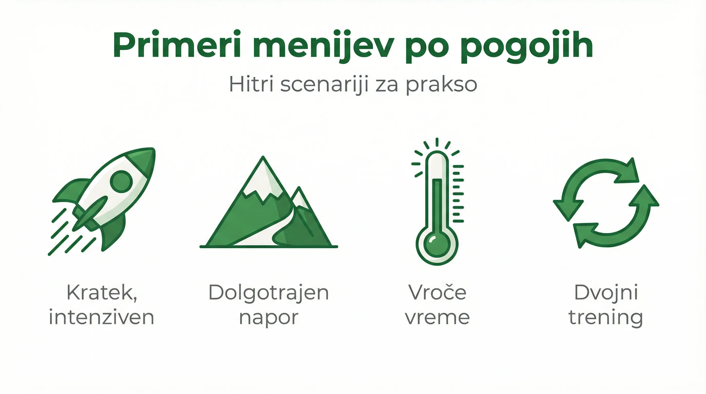 Primeri menijev po pogojih