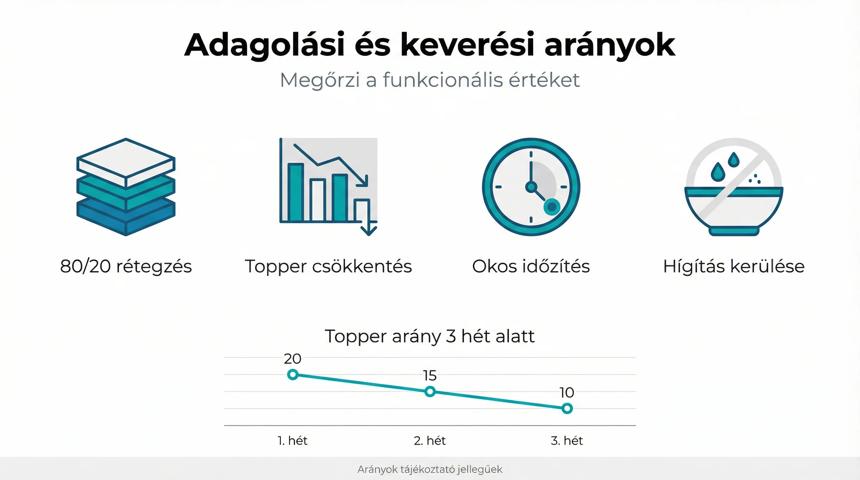 Adagolási és keverési arányok