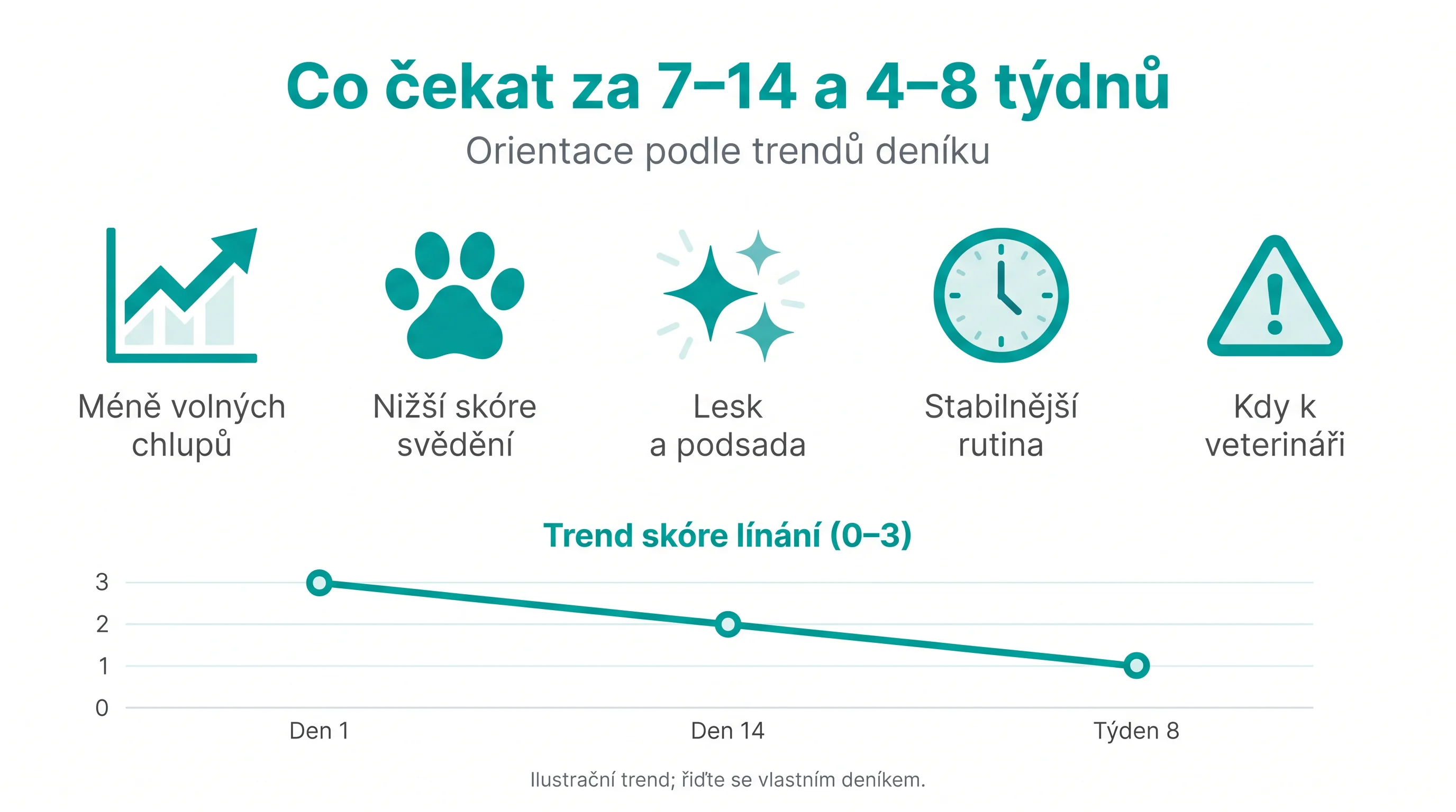 Co čekat za 7–14 a 4–8 týdnů