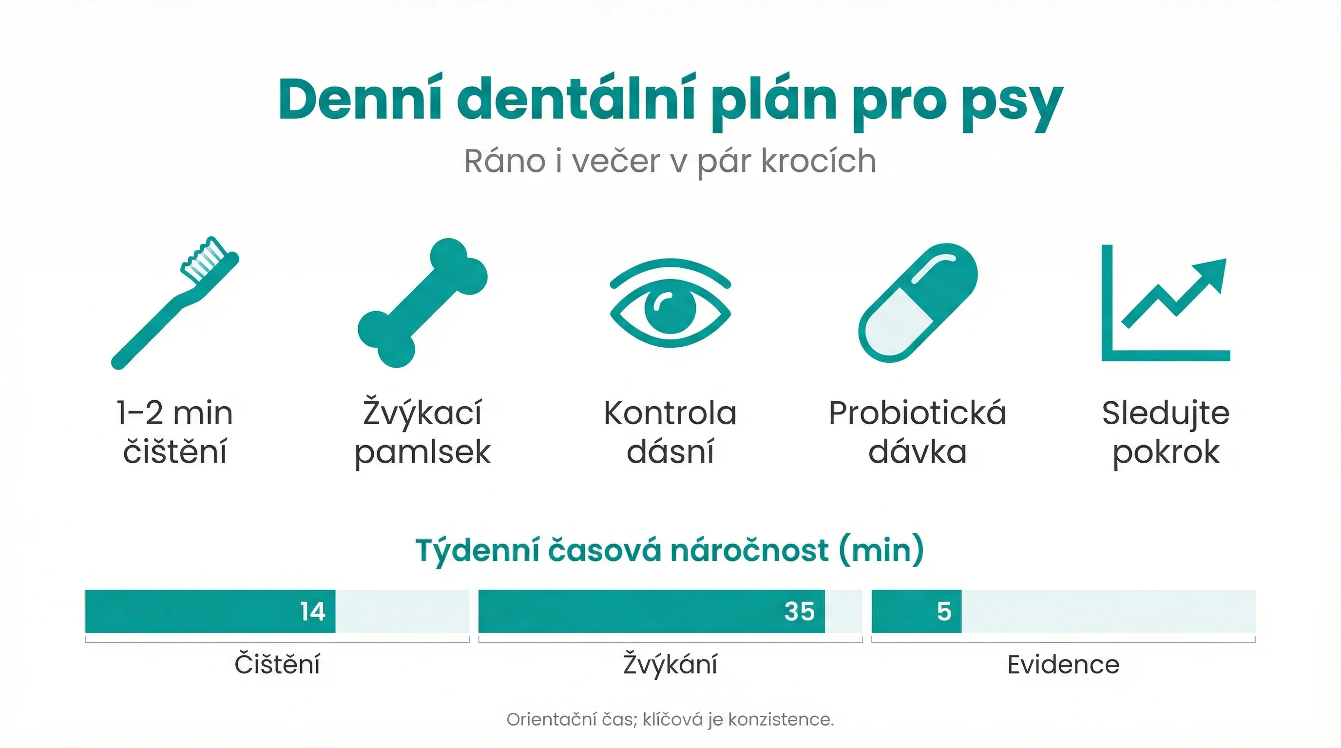 Denní dentální plán pro psy