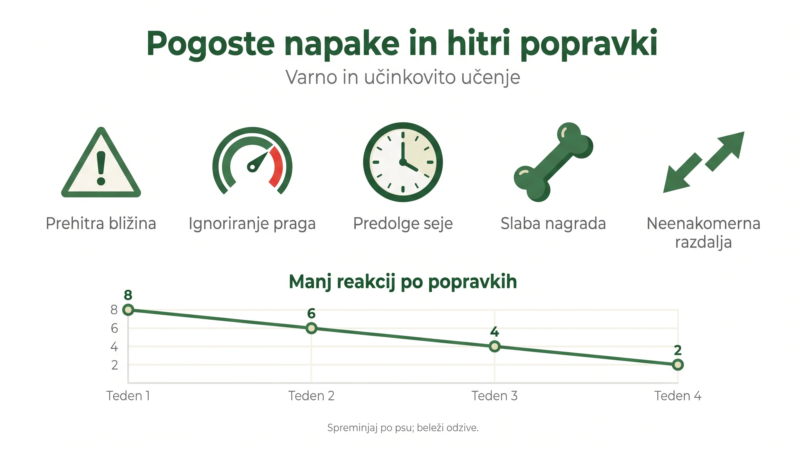 Pogoste napake in hitri popravki
